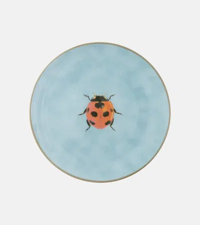 Les-ottomans Insetti Ladybug Plate In Blue