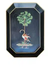Les-ottomans Iron Hand-painted Flamingo Tray