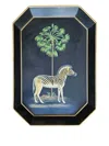Les-ottomans Iron Hand-painted Zebra Tray