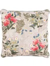 Les-ottomans Garden-embroidered Cushion (50cm X 50cm) In Neutrals