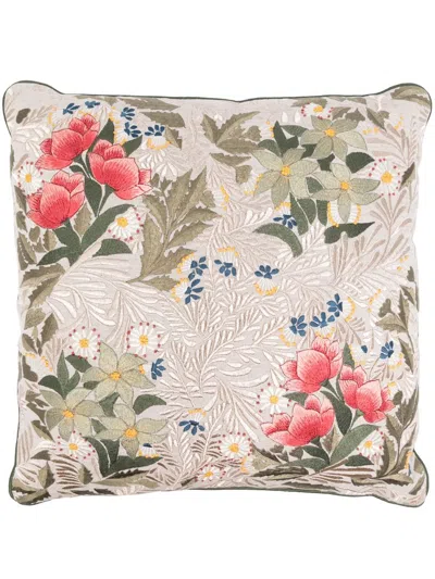 LES-OTTOMANS GARDEN-EMBROIDERED CUSHION (50CM X 50CM)