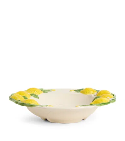Les-ottomans Lemon Pasta Bowl In Multi