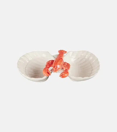 Les-ottomans Lobster Ceramic Appetizer Plate In Multi
