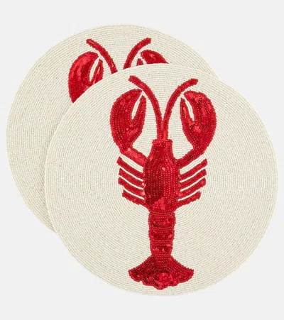 Les-ottomans Set Lobster Aus Zwei Tischsets In Multicolor