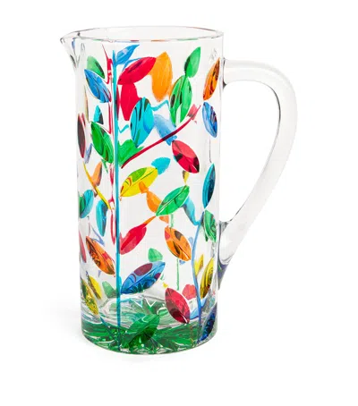 Les-ottomans Murano Crystal Jug In Multi