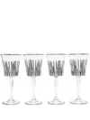Les-ottomans Platinum Wine Glasses Set (set Of Four) In Silver