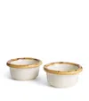 Les-ottomans Set Of 2 Bamboo Bowls