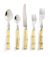 Les-ottomans Set Of 5 Bamboo Cutlery In Neutral
