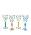Les-ottomans Set Of Crystal Wine Glasses