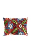 Les-ottomans Silk Velvet Cushion (50cm X 40cm) In Red