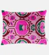 Les-ottomans Kissen Aus Seidensamt In Pink