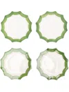 Les-ottomans Stars Plates (set Of Four) In 白色