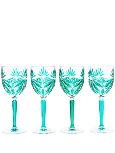 LES-OTTOMANS STARS WINE GLASSES (SET OF FOUR)