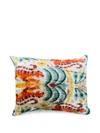 Les-ottomans Tiger-print Ikat-pattern Cushion In Multi