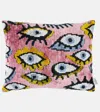 Les-ottomans Velvet Cushion In Multicoloured