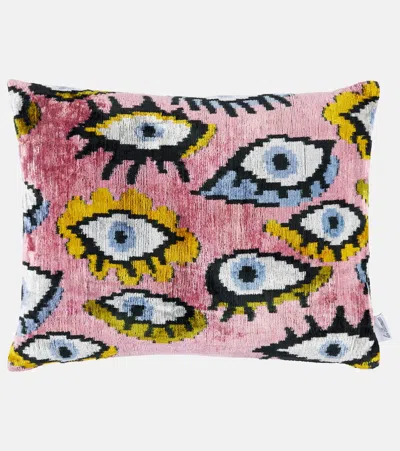 Les-ottomans Velvet Cushion In Multi