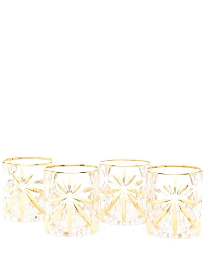 Les-ottomans X Browns Murano Whiskey Glasses (set Of Four) In Neutrals