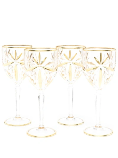 Les-ottomans X Browns Murano Wine Glasses (set Of Four) In Neutrals