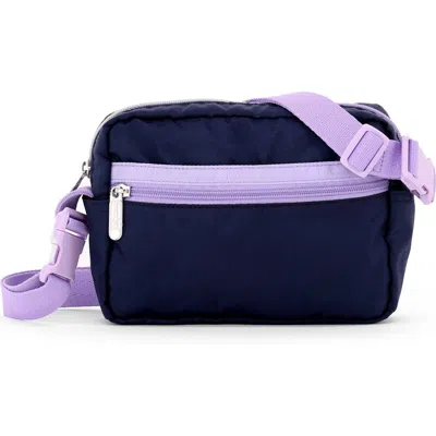 Lesportsac Candace Convertible Nylon Crossbody Strap In Navy/lavender