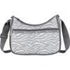 Lesportsac Classic Hobo In Alloy Zebra