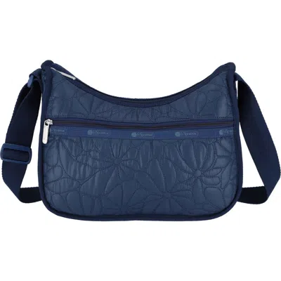 Lesportsac Classic Hobo In Navy Quilted Blooms