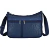 Lesportsac Deluxe Everyday Shoulder Bag In Navy Quilted Blooms