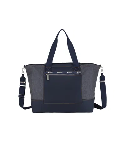 Lesportsac Denim East/west Tote In Multi