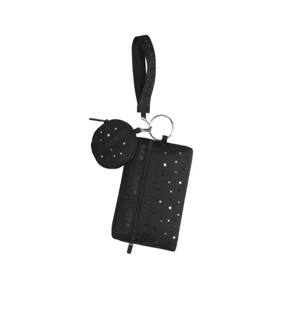 Lesportsac Dual Pouch Wristlet In Black