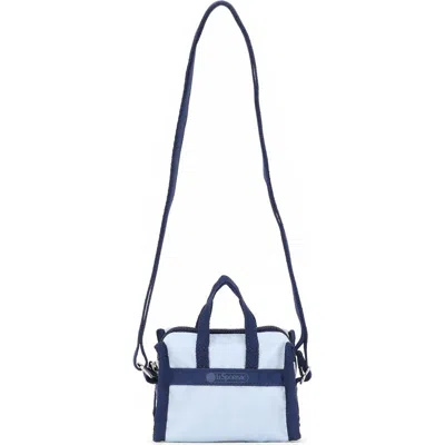 Lesportsac Micro Crossbody Bag In Ice Blue/ Deep Navy