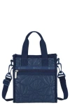 Lesportsac Mini N/s Tote Bag In Navy Quilted Blooms