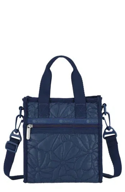 Lesportsac Mini N/s Tote Bag In Navy Quilted Blooms
