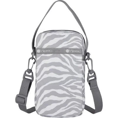 Lesportsac Mini Phone Crossbody Bag In Alloy Zebra