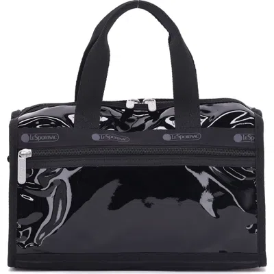 Lesportsac Mir Mini Metallic Duffle Bag In Black