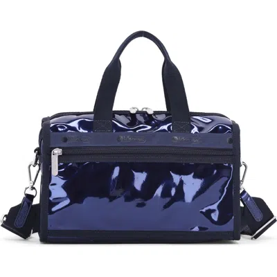 Lesportsac Mir Mini Metallic Duffle Bag In Blue