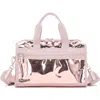 Lesportsac Mir Mini Metallic Duffle Bag In Pink
