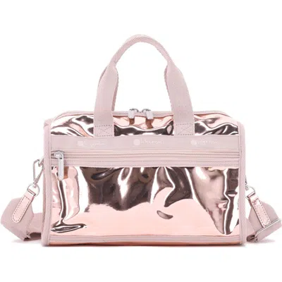 Lesportsac Mir Mini Metallic Duffle Bag In Pink