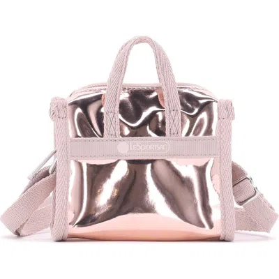 Lesportsac Mirror Micro Top Handle Bag In Pink