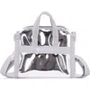 Lesportsac Mirror Micro Top Handle Bag In Silver
