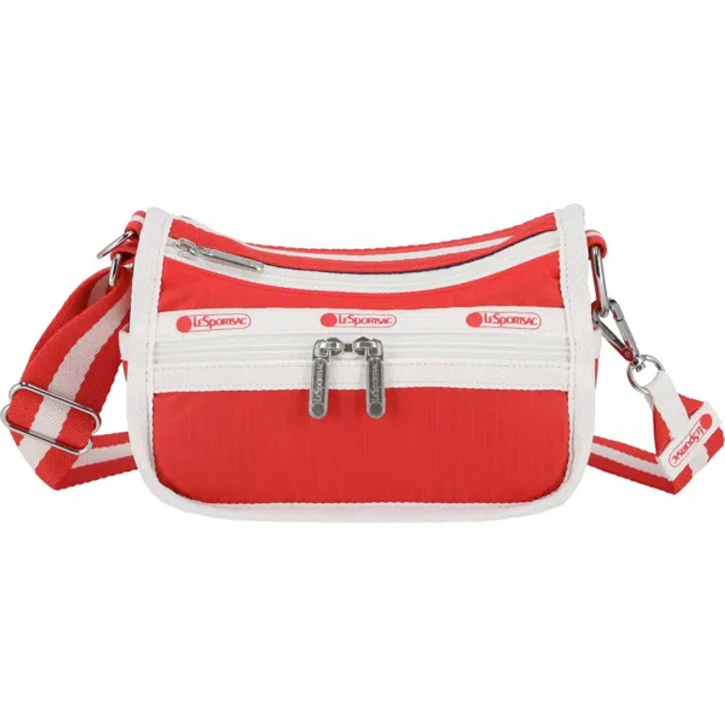 【LeSportsac】SPECTATOR ROUGE RED SMALL LOAF CROSSBODY★ Lesportsac Small Loaf Nylon Crossbody Bag In Spectator Rouge