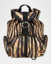 Lesportsac X Roberto Cavalli Napoli Zebra-print Backpack In Freedom Rum Napoli