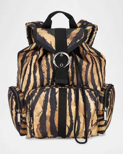 Lesportsac X Roberto Cavalli Napoli Zebra-print Backpack In Freedom Rum Napoli