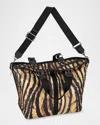 Lesportsac X Roberto Cavalli Roma Zebra-print Tote Bag In Freedom Rum Roma