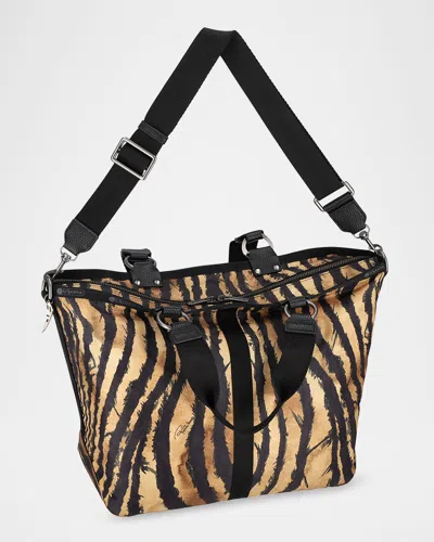 Lesportsac X Roberto Cavalli Roma Zebra-print Tote Bag In Freedom Rum Roma