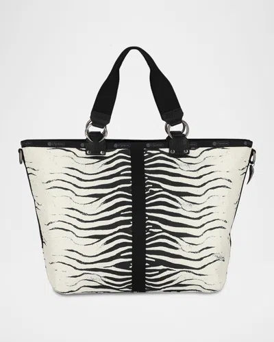 Lesportsac X Roberto Cavalli Roma Zebra-print Tote Bag In Mini Zebra Roma