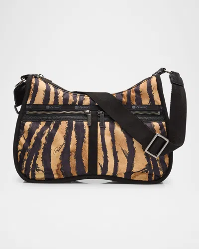 Lesportsac X Roberto Cavalli Torino Zebra-print Crossbody Bag In Freedom Rum Torino