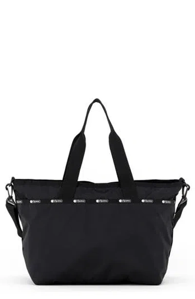Lesportsac Zip Tote With Shoulder Strap In Jet Black