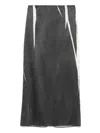 Less Abstract-print Midi Skirt In Grey