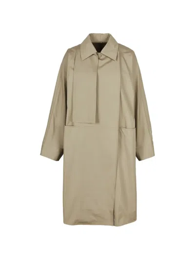 Less A-line Raglan-sleeve Trench Coat In Neutrals