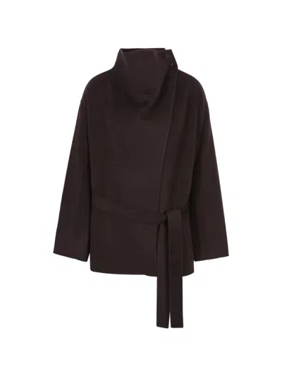 Less Belted Jacket In Brown