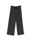 Less Checked Drawstring Trousers In Black
